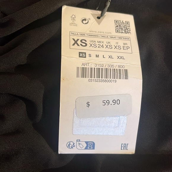 ZARA Draped midi dress - Picture 3 of 6